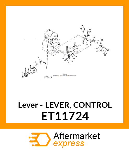 Lever - LEVER, CONTROL ET11724