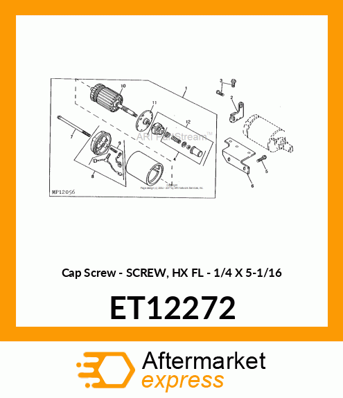 Cap Screw - SCREW, HX FL - 1/4 X 5-1/16 ET12272