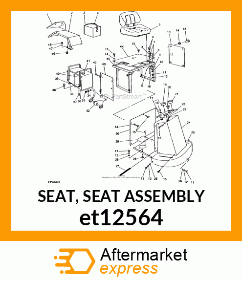 SEAT, SEAT ASSEMBLY et12564