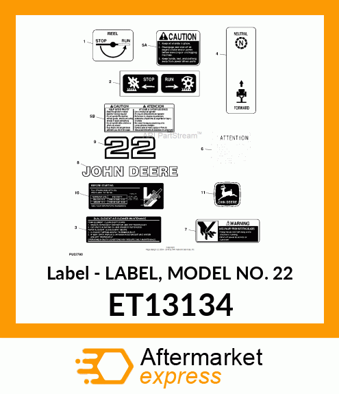 Label Model No 22 ET13134