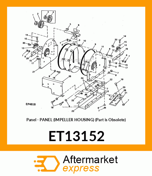 Panel - PANEL (IMPELLER HOUSING) (Part is Obsolete) ET13152