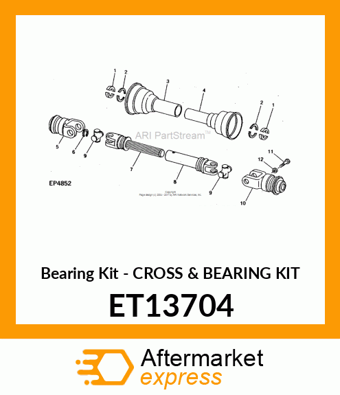 Bearing Kit - CROSS & BEARING KIT ET13704