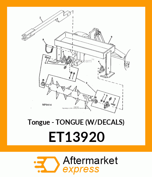 Tongue - TONGUE (W/DECALS) ET13920