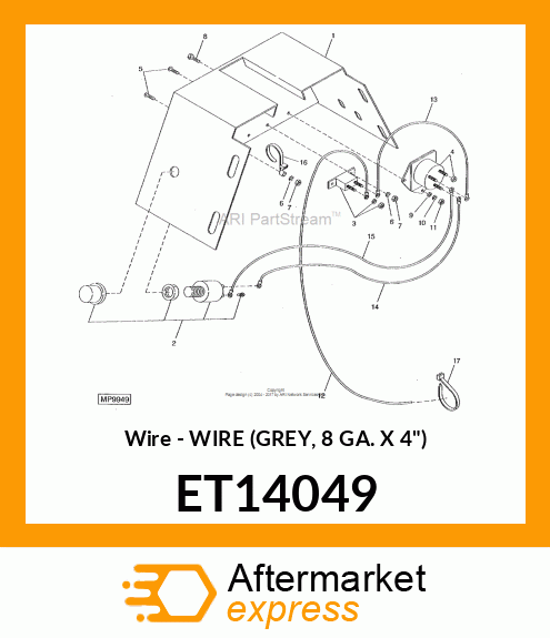 Wire - WIRE (GREY, 8 GA. X 4") ET14049