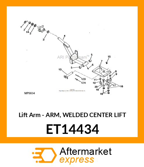 Arm Welded Center Lift ET14434