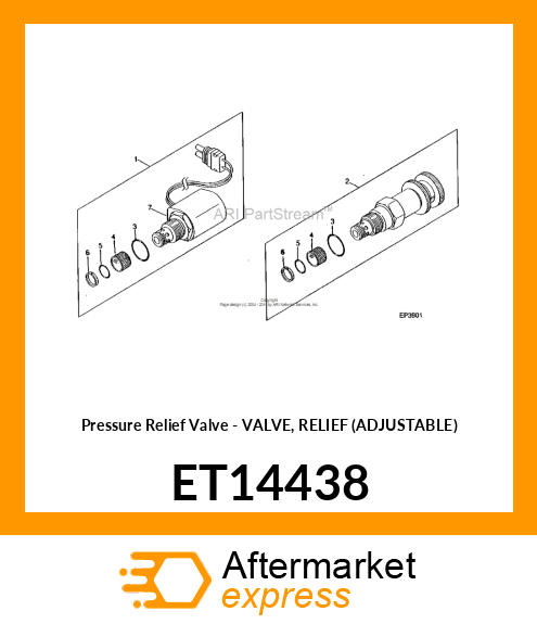 Pressure Relief Valve - VALVE, RELIEF (ADJUSTABLE) ET14438