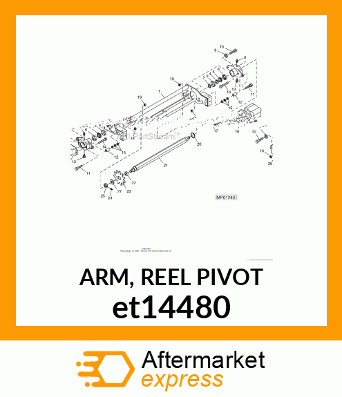 ARM, REEL PIVOT et14480