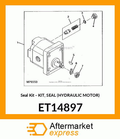 Seal Kit - KIT, SEAL (HYDRAULIC MOTOR) ET14897
