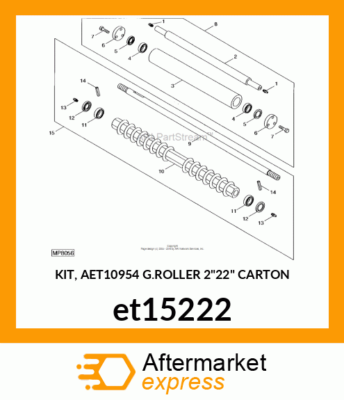 KIT, AET10954 G.ROLLER 2"22" CARTON et15222