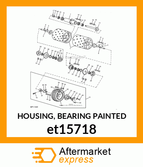 HOUSING, BEARING PAINTED et15718