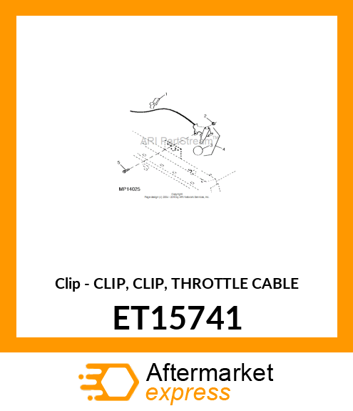 Clip Throttle Cable ET15741