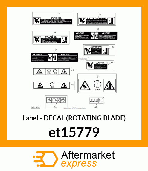 LABEL, DANGER (ENGLISH/SPANISH) et15779