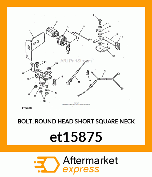 BOLT, ROUND HEAD SHORT SQUARE NECK et15875