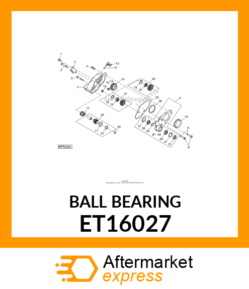 BEARING, BALL (SINGLE ROW) ET16027