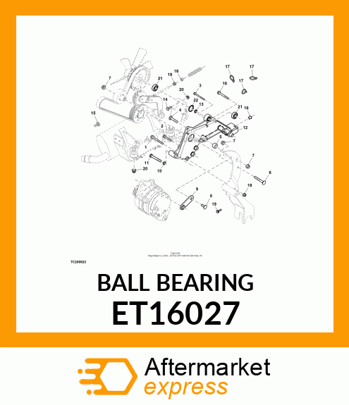 BEARING, BALL (SINGLE ROW) ET16027