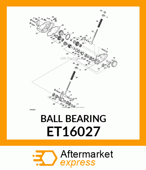 BEARING, BALL (SINGLE ROW) ET16027