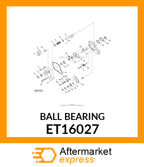 BEARING, BALL (SINGLE ROW) ET16027