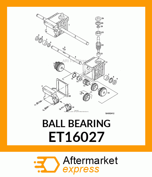 BEARING, BALL (SINGLE ROW) ET16027