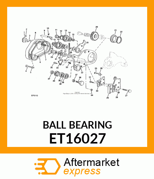 BEARING, BALL (SINGLE ROW) ET16027