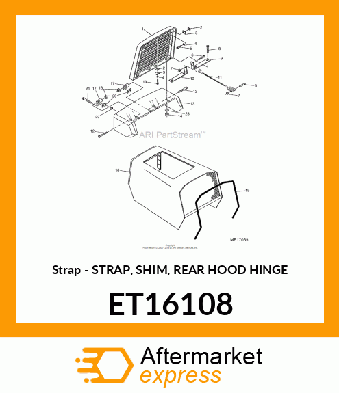 Shim Rear Hood Hinge ET16108