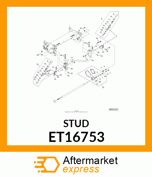 STUD, G.T.C. COVER ET16753