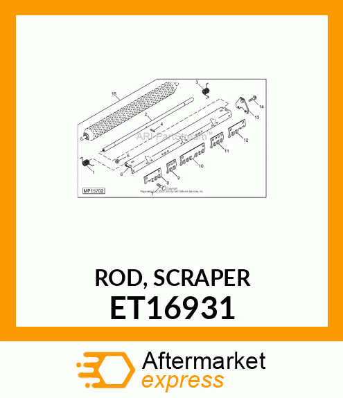 ROD, SCRAPER ET16931