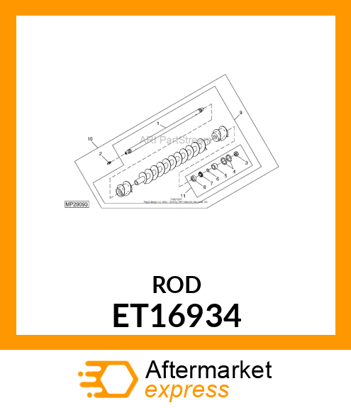 SHAFT, ROLLER ET16934