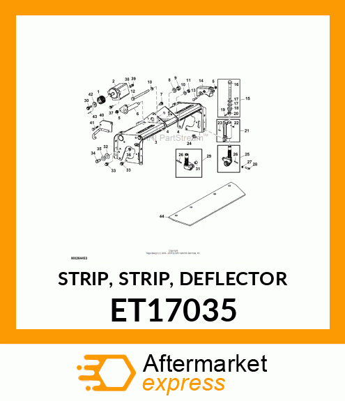 STRIP, STRIP, DEFLECTOR ET17035