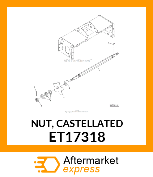 NUT, CASTELLATED ET17318