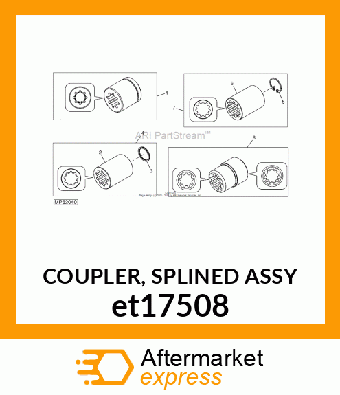 COUPLER, SPLINED ASSY et17508