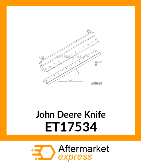 STATIONARY KNIFE, (22" TOURNAMENT) ET17534