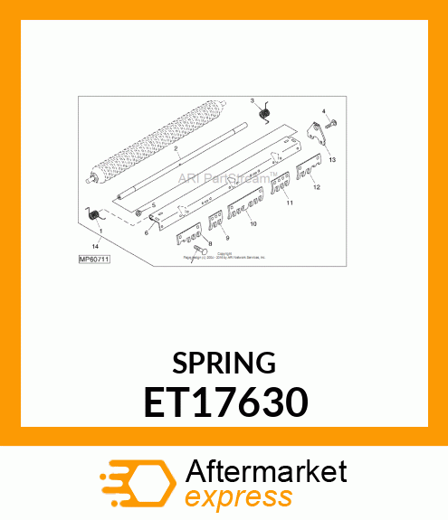 SPRING, RH SCRAPER TORSION ET17630