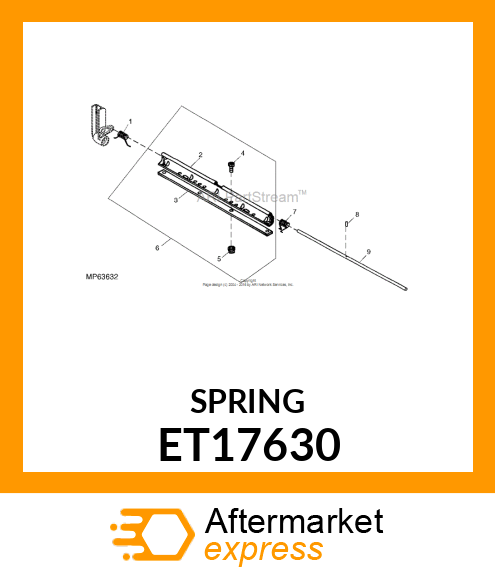 SPRING, RH SCRAPER TORSION ET17630