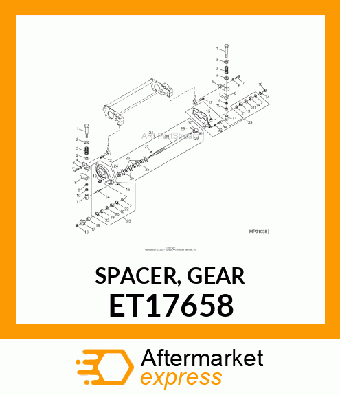 SPACER, GEAR ET17658