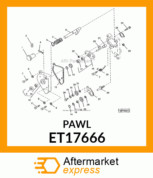 PAWL, DRIVE ENGAGEMENT ET17666