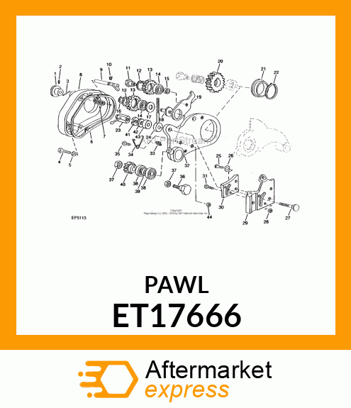 PAWL, DRIVE ENGAGEMENT ET17666