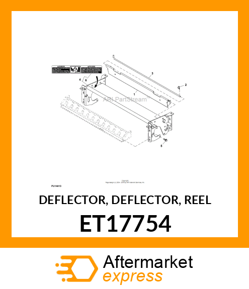 DEFLECTOR, DEFLECTOR, REEL ET17754