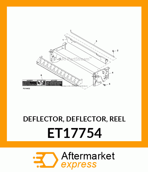 DEFLECTOR, DEFLECTOR, REEL ET17754