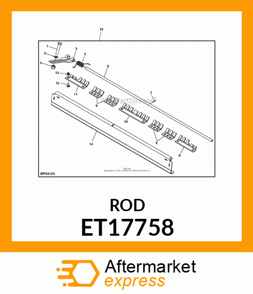 ROD, SCRAPER ET17758