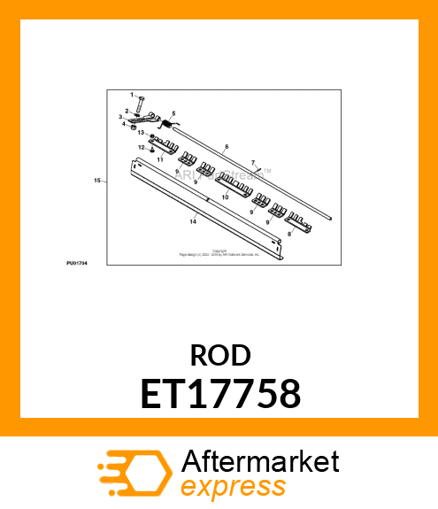 ROD, SCRAPER ET17758