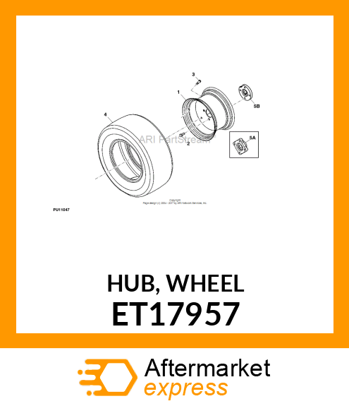 HUB, WHEEL ET17957