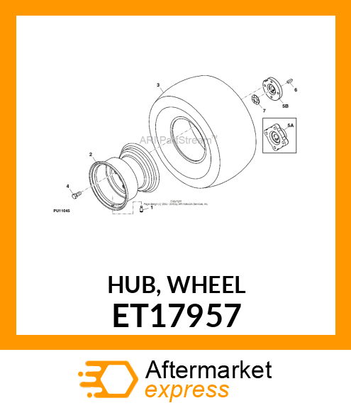 HUB, WHEEL ET17957