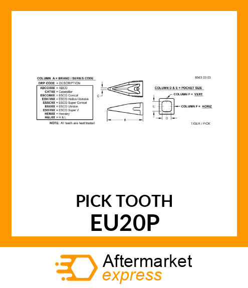 PICK TOOTH EU20P