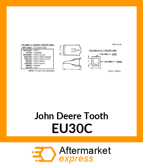 CHISEL TOOTH EU30C