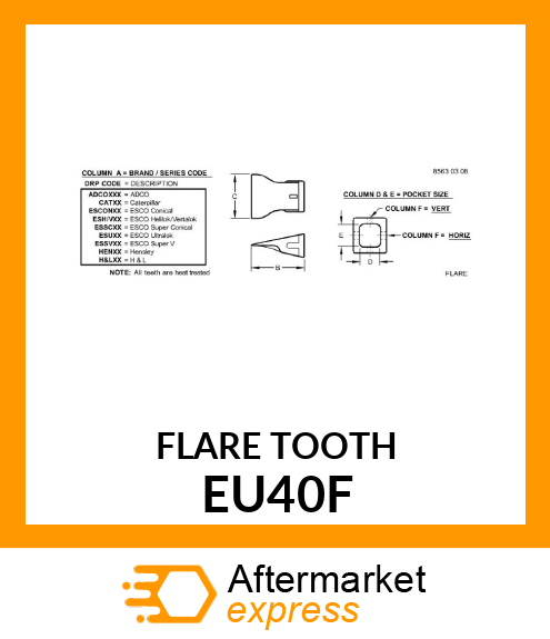 FLARE TOOTH EU40F