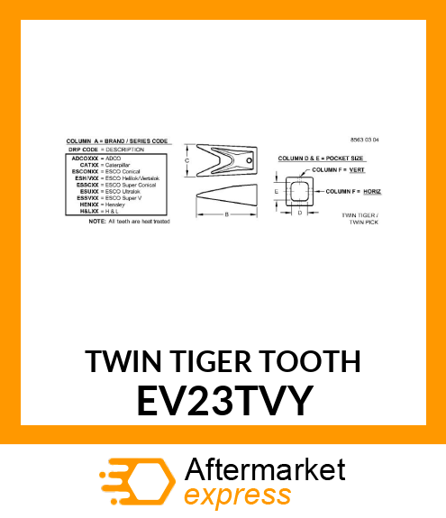 TWIN TIGER TOOTH EV23TVY