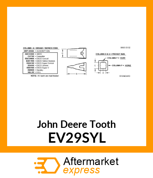 STANDARD TOOTH EV29SYL