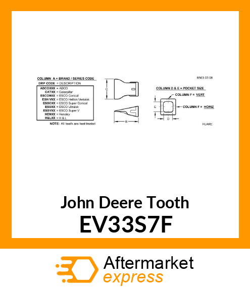 FLARE TOOTH EV33S7F