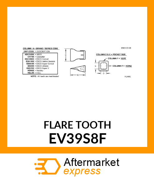 FLARE TOOTH EV39S8F