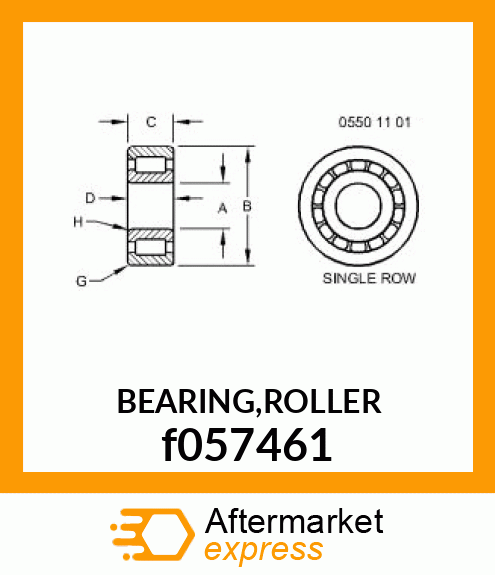 BEARING,ROLLER f057461